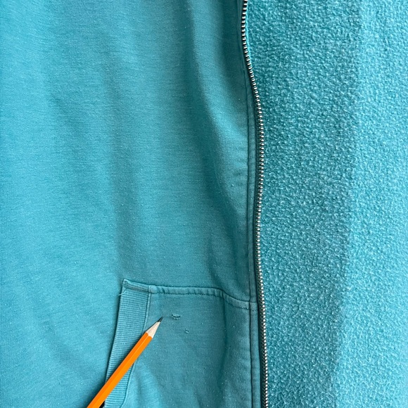 Comfy Teal Women's Full Zip Hoodie M Cotton Outdoor Casual Gorpcore Sweatshirt - Picture 8 of 8